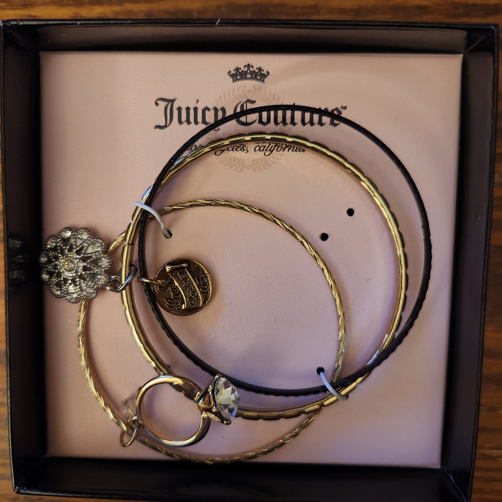 Juicy Couture Gold and Black Bracelet Collection